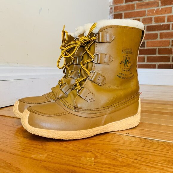 Sorel Caribou Vintage Kaufman Canada Men\'s Size 8 Lined Hard Weather Boots main image 4